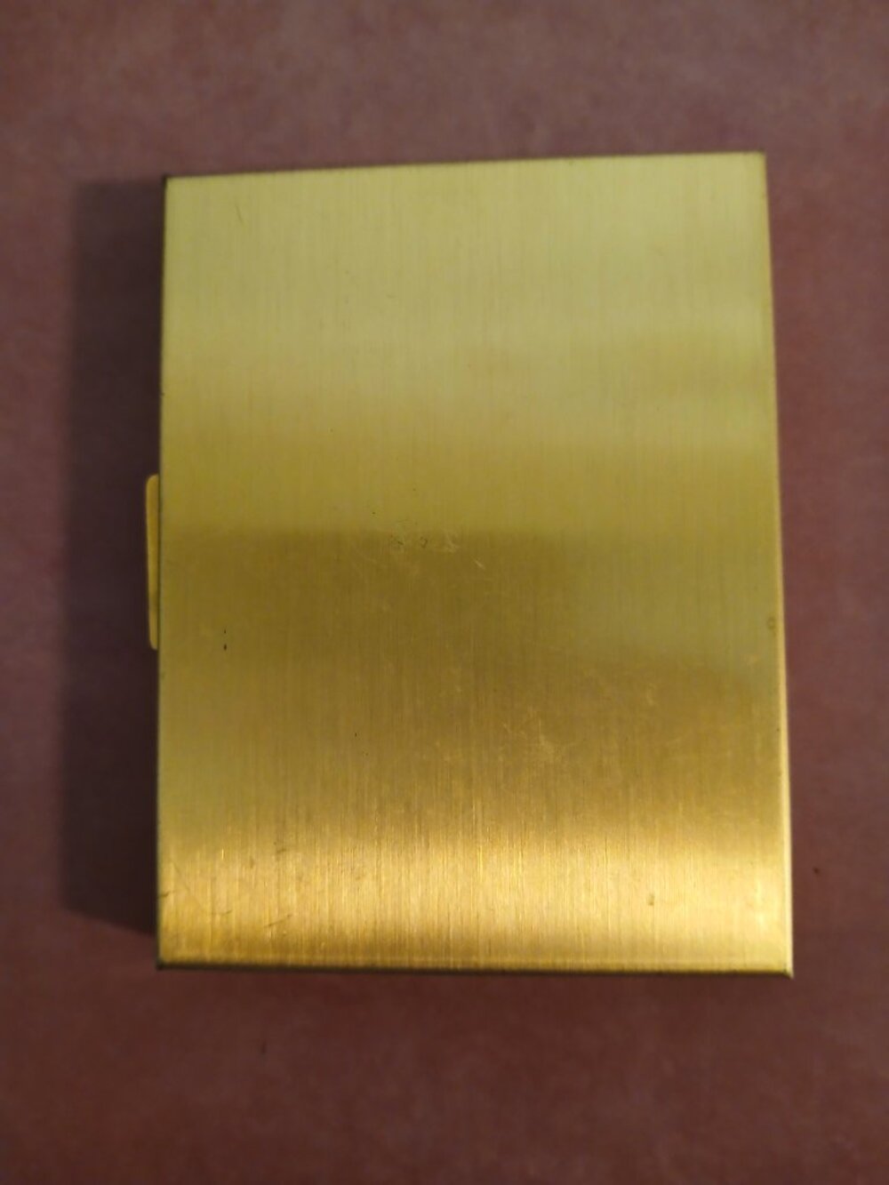 Vintage "The Swing" Gold Tone Metal Card or Photo Compact - Picture 6 of 9
